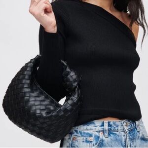 Urban Expressions Black Woven Handbag